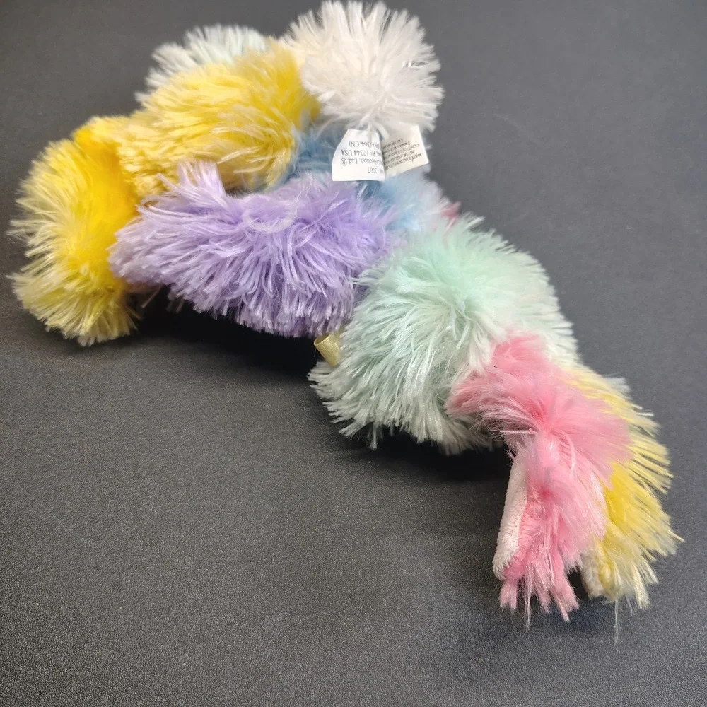 Boyds Bear Lil Rainbow Plush Bunny Rabbit Multi Color Pastel Jointed